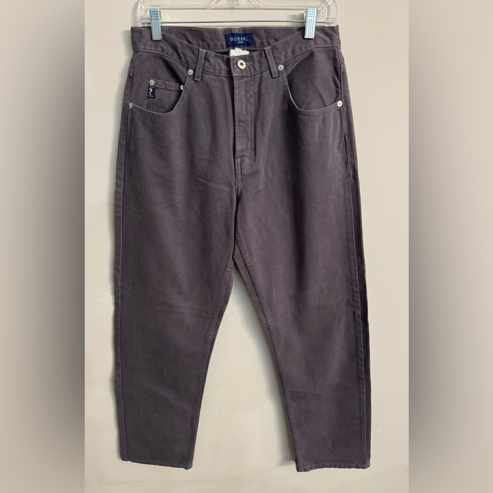 Vintage Guess Charcoal Gray Denim Baggy Jeans‎ Size 31x32